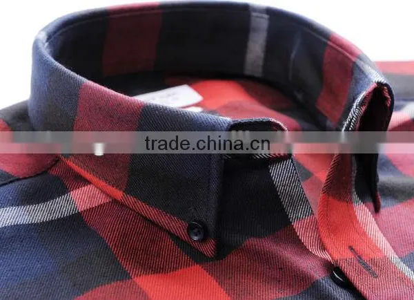 2104 New Style Men's Spring or Fall Twill Plaids Casual Shirt photo-3