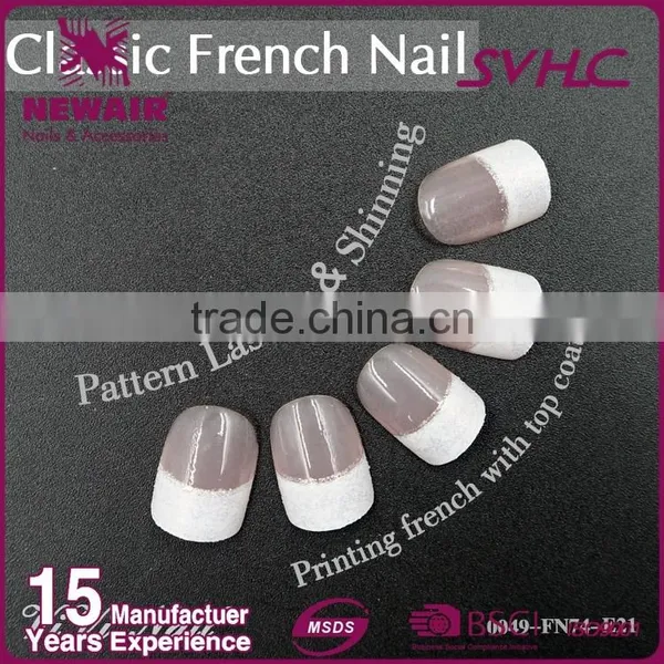 Full Cover Custom Design French Style Nail Tips Artificial Fake Nails photo-2