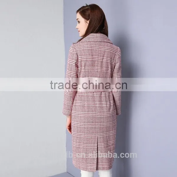 Latest Fashion Stye Single Breasted Women Dress Wool Coat for Winter photo-3