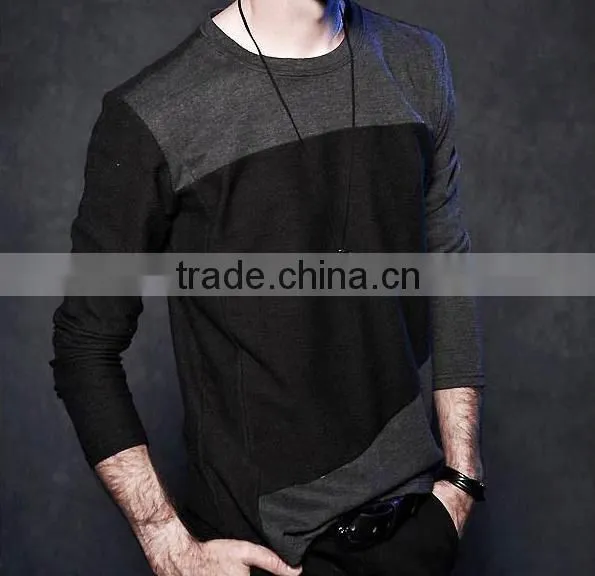 China Menufacturer 2016 Printed Long Sleeve Men Cotton t Shirts Wholesales photo-2