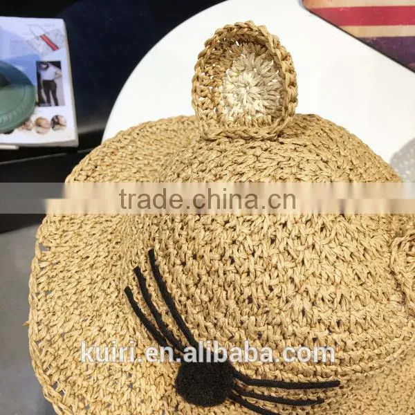 2016 New Stylish Baby Girls and Boys Cute Mickey Handmade Straw Hat Kids Sunhat photo-6