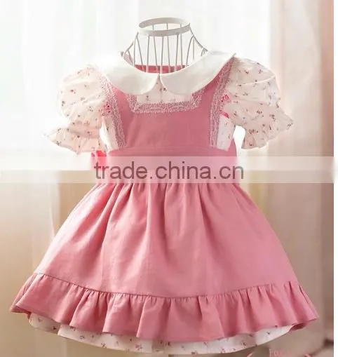 Little Girls Boutique Dress Peter Pan Collar High Quality Dress photo-2
