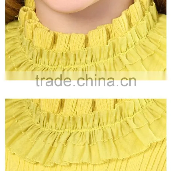 S32502W New Fashion Design Baby Clothing Girl Sweater Cotton Knitted With Floral Sweaters photo-4