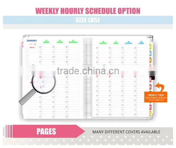 Greyboard Cover Spiral Planner Custom, Personal Diary Planner With Gold Corner photo-4