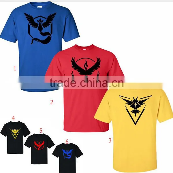 Pokemon Go Team Valor Team Mystic Team Instinct Pokeball T Shirt Red Blue Yellow photo-3