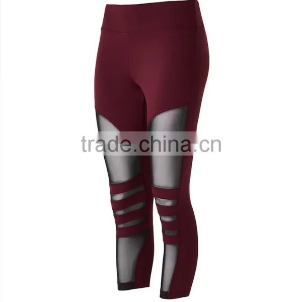 High Waist Ladies Mesh Cropped Legging Women Custom Yoga Pants New Mix Leggings Wholesale photo-5