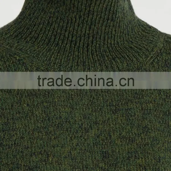 High Quality Custom High Neck Green Sweater Women 2017 photo-4