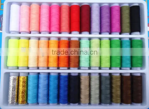 39colors 100% Polyester Spun Sewing Thread for Household , Embrodiery, Sewing Machine,DIY Set photo-3