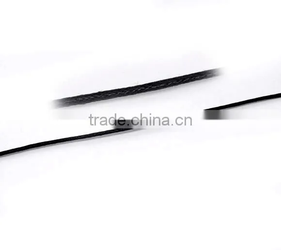 Wholesale Black Waxed Cotton Necklace Cord 2mm photo-2