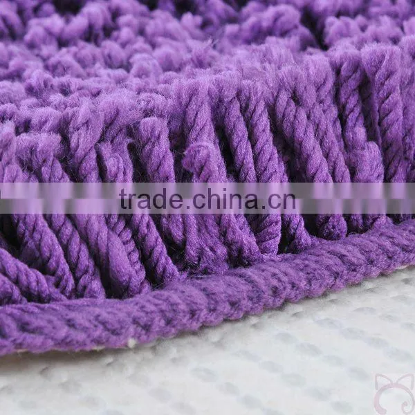 Purple Rug 100% Polyester Microfiber Washable Floor Rug Shaggy Carpet