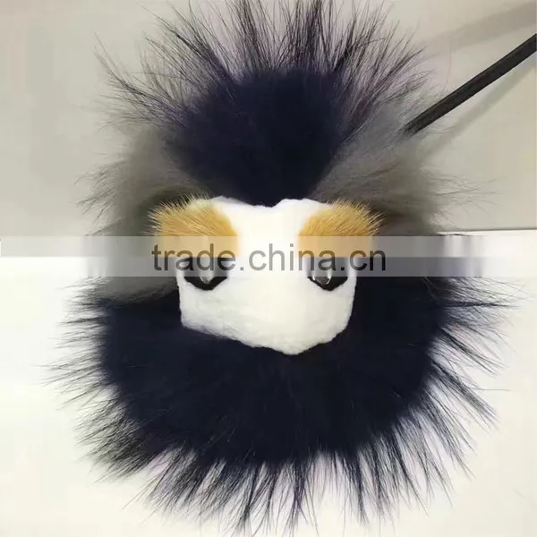 High Quality Fashion Bag Accessories Fur Monster Keychain Pom Pom Key Chain