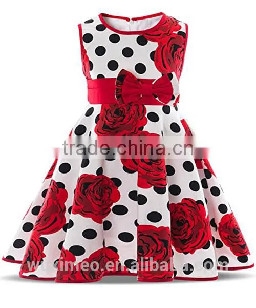 Children's Tight Waist Cartoon Printed Sleeveless Dress photo-4