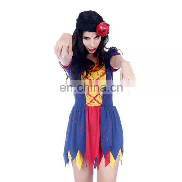 Women Carnival Halloween Party Demon Costumes Poison Apple Adult Zombie Costume photo-2