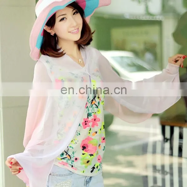2015 Summer Uv Protection Hand-painted Raglan Sleeves Cape(PP540GL-P) photo-3