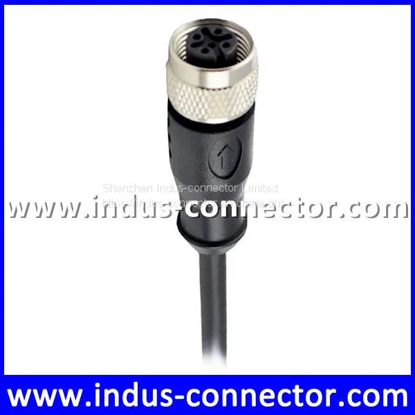 CE ROHS Certificate M12 3 Pin Female PVC Assembly Cable photo-3