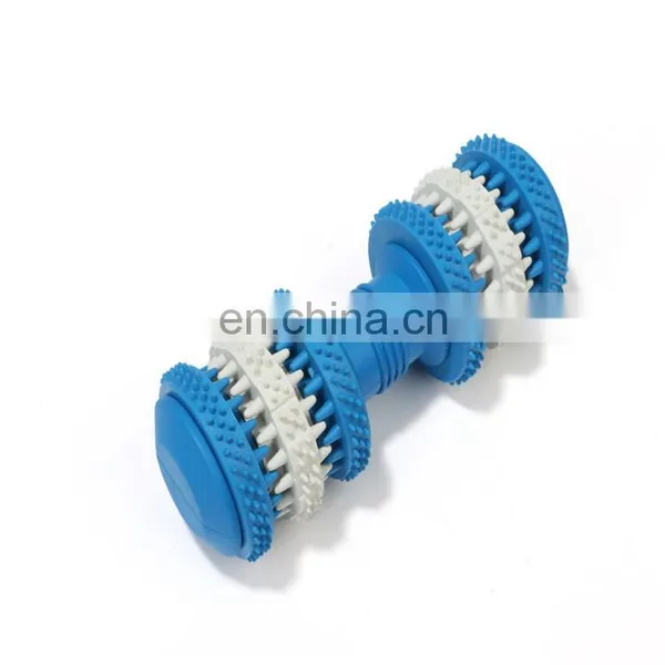 Leakage Food Training Dog Toy Dumbbell Shaped Pet Toys photo-5