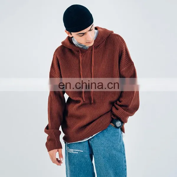Explosion Amazon Hot Sale With Hood for Men Knitted Sweater photo-2