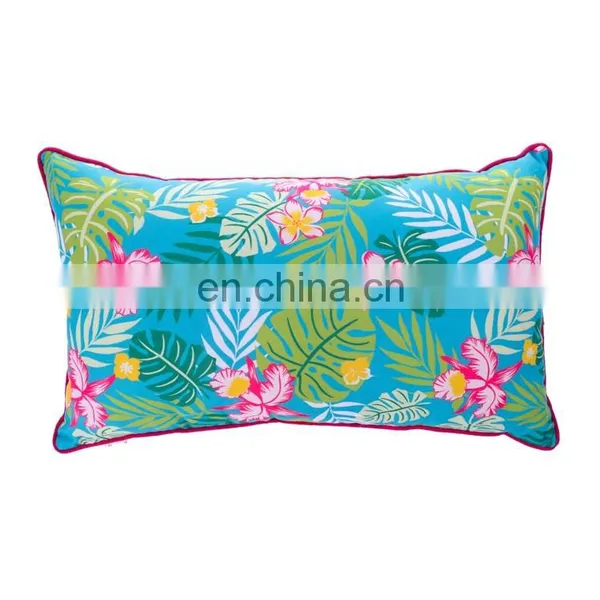 Decorative Throw Pillow Covers Square Outdoor Couch Personalized Printed Pillow Cushion With Piping Edge photo-2