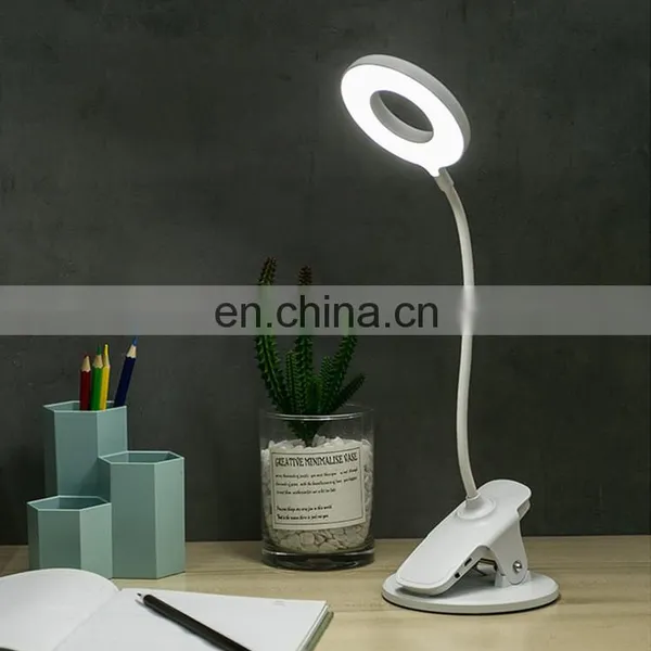 5W 1250mAh USB Charge Battery Desk Lamp Touch Control Bedside Reading Led Clip Table Lamp photo-2