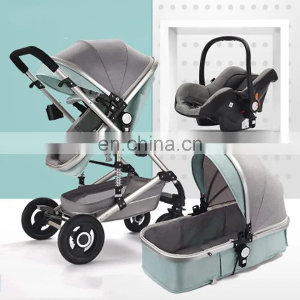 New 2018 Baby Stroller 3 In 1 For 0-3 Years Baby Prams With Removable Shopping Basket photo-3