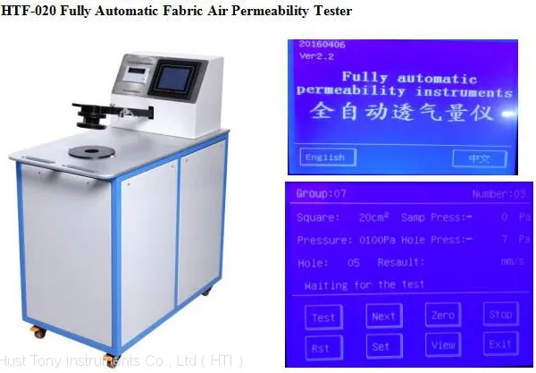 Fully Automatic Fabric Air Permeability Tester,Textile Air Permeability Testing Machine