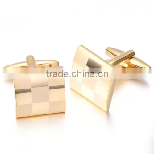 Promotional Gift Vintage Cufflinks for Mens Jewelry Shirt Cufflinks, Golden, Square photo-2