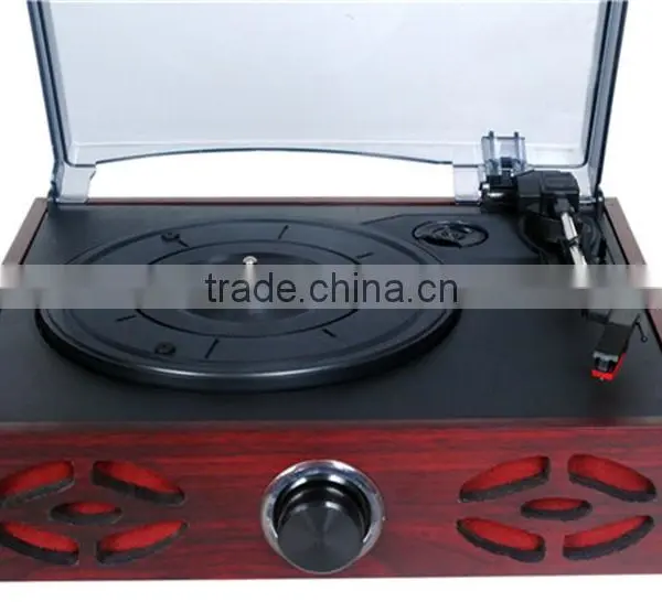 Old Fashioned and Professional Vinyl Reocrd Player With Three Speed and Stereo System photo-5