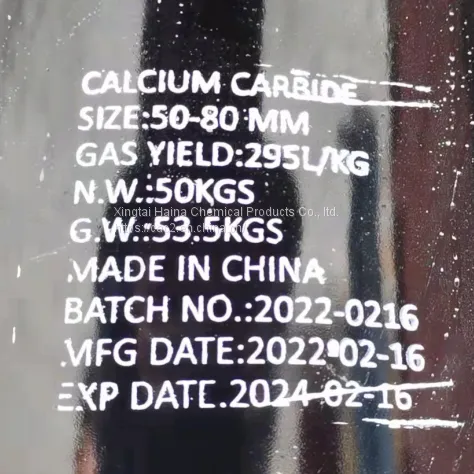 50kg Iron Barrel Export Calcium Carbide /Acetylene Calcium New Chemical Industrial Material Products