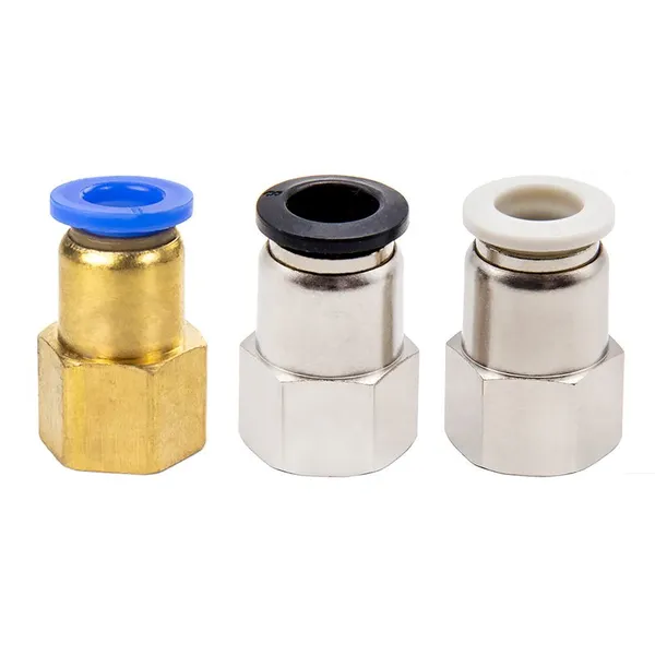 PCF Series Pu Hose Connector Female Straight Pneumatic One Touch Brass Fittings photo-4