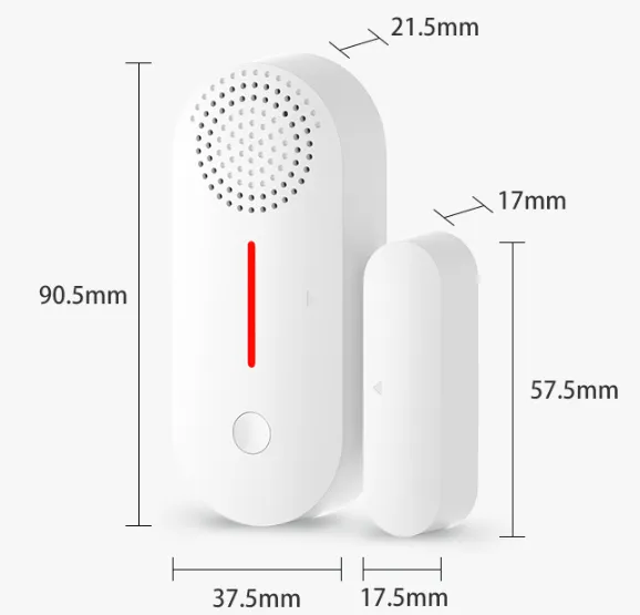 Graffiti smart WiFi door magnetic alarm tuya smart door and window sensor remote wireless sound Optical gate magnetic alarm（Wechat:13510231336）