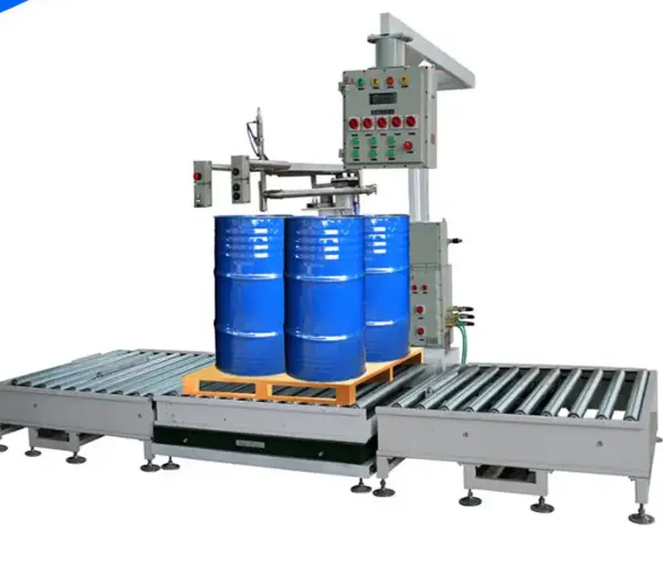Large-Capacity 200L IBC Rocker Arm Chemical Liquid Filling Machine With Stainless Steel Construction for Lubricating Oil