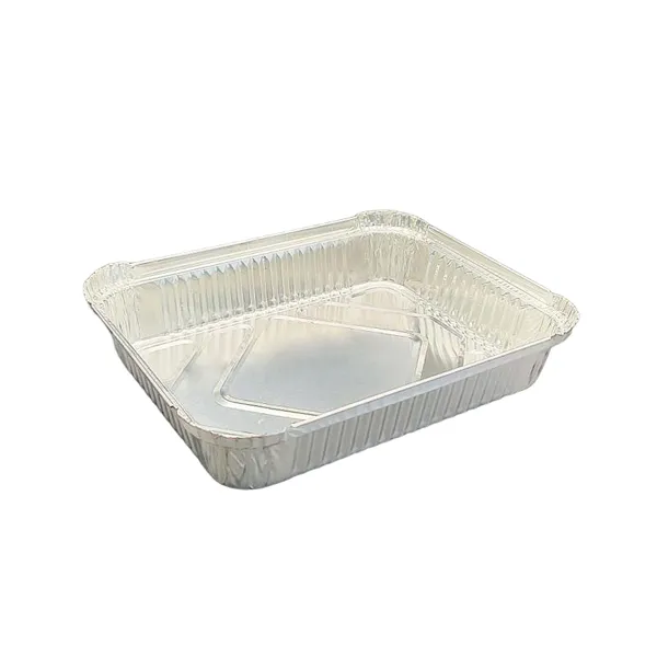 Disposable 900ml Aluminum Foil Container Rectangular Food Tray for Baking Roasting Takeout Use photo-2