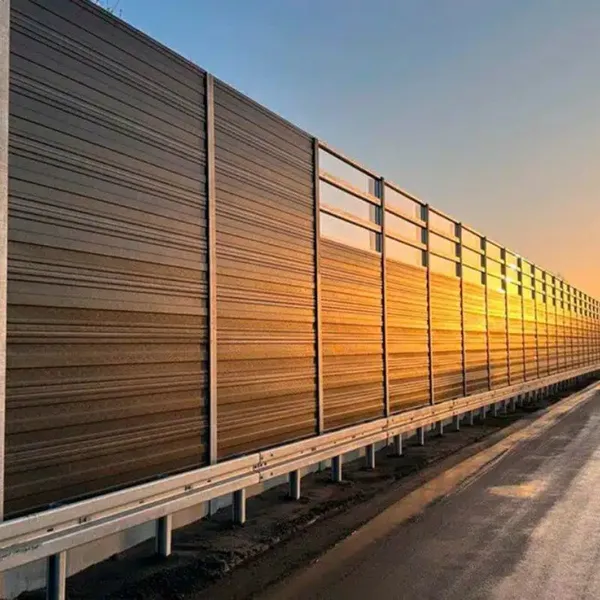 H-Shape Post Modern Acryl Metal Noise Barrier for Highway/Road Sound Reduction Fire Resistant Outdoor Use Factory Price photo-4