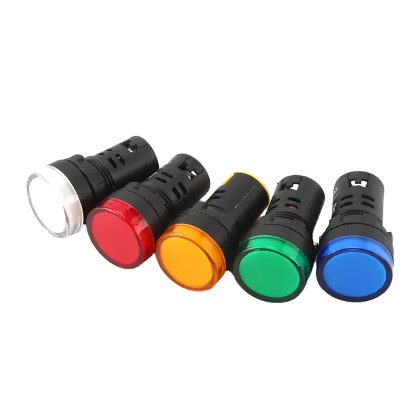 Red/Green/Yellow LED Pilot Light With Polycarbonate Lens for Electrical Enclosures photo-3
