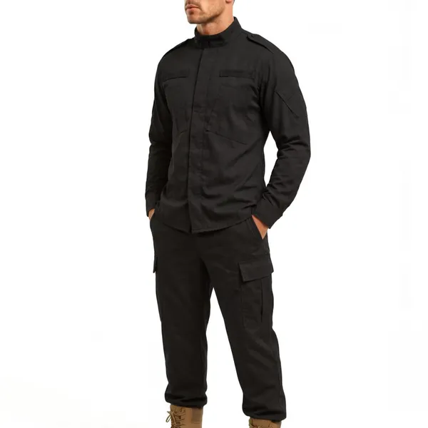 TC6535 Ribstop Navy Blue Police Uniform Camouflage Uniform Army Combat Uniform For Adult Unisex photo-5