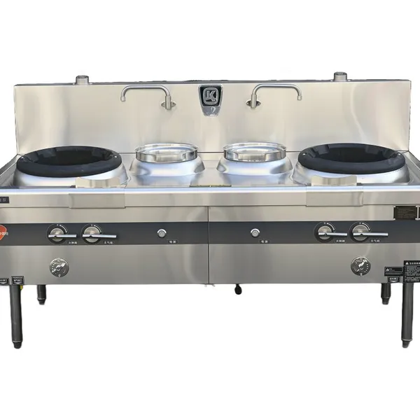 Restaurant-Grade Dual Wok Station with 2.8kPa Pressure & 50Hz Frequency
