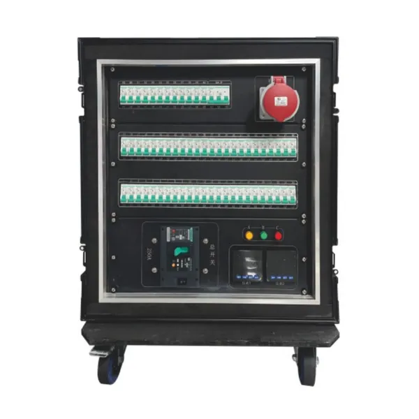 60 Channel Portable Wheeled Stage Power Distribution Unit, 400A Camlock Industrial Power Box With 32A 5P Three-phase Reserved Output photo-2