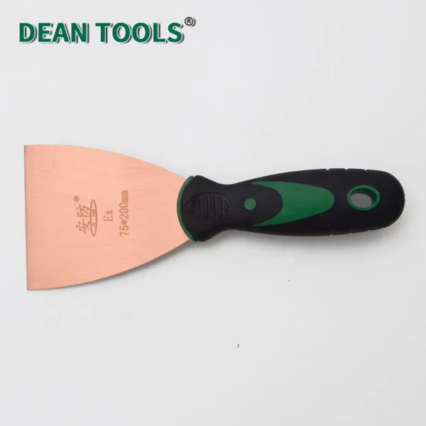 Non-Sparking Putty Knife Beryllium Copper Alloy Plastic Handle 1.5mm Thick Blade photo-3