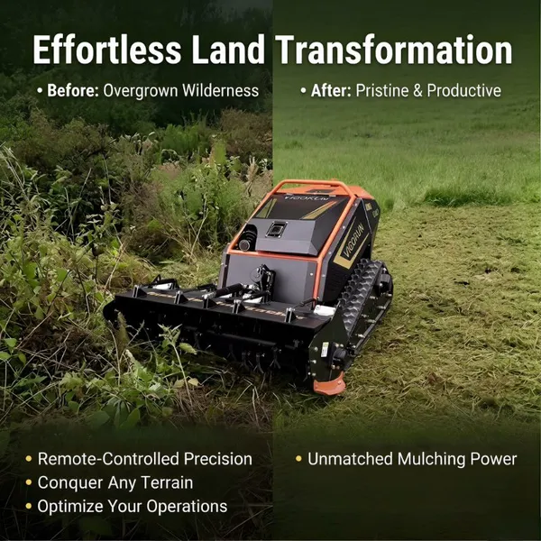 MTSK1000 Remote Control Hammer Knife Commercial Drive High Quality Robotic Lawn Cutting Mower