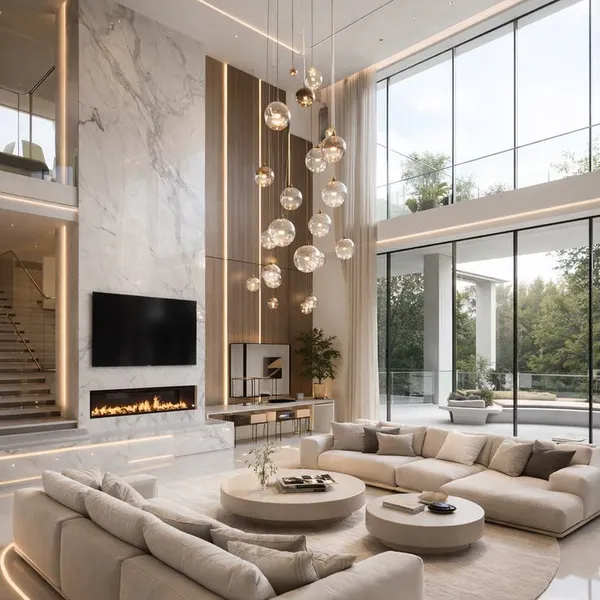 Modern Hotel Guest Room Living Area