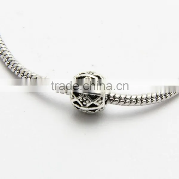 Factory Offer Big Hole Zinc Alloy Beads, DIY Anti-silver Big Hole Metal Beads for Bracelets and Necklace photo-2