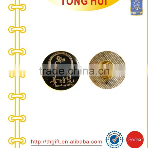 Metal badges for college logo