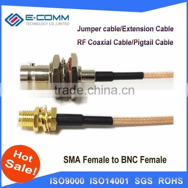 Hot Sale!! BNC Female Bulkhead to RP SMA Female Male Pin Pigtail Cable RG178 15CM 6" photo-4