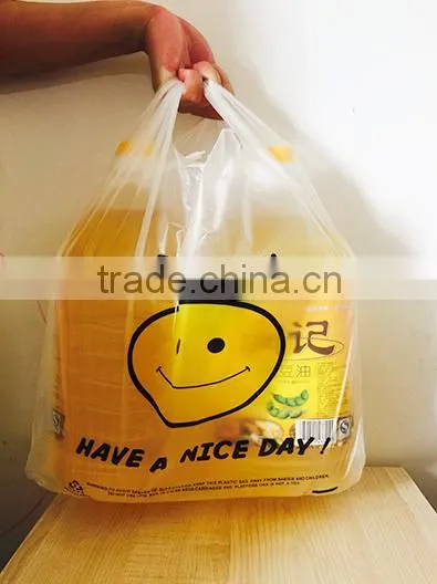 Biodegradable Promotion Folding Cheap T-shirt Plastic Bag for Shopping Packaging photo-4