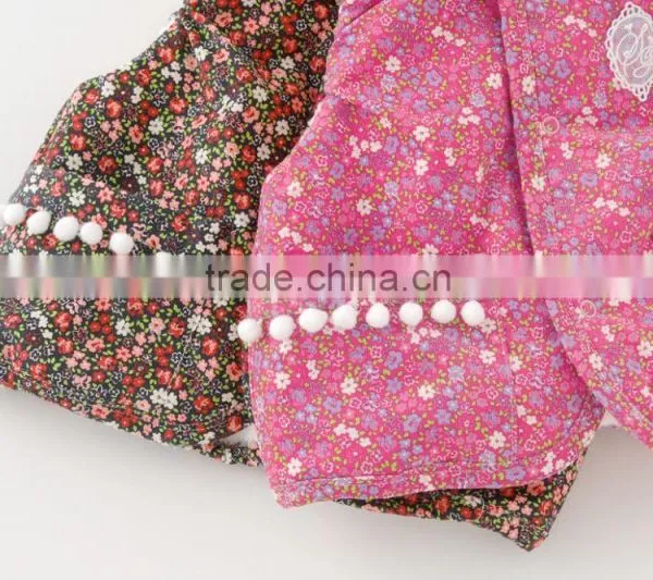 Japanese Wholesale Products High Quality Flower Pattern Baby Winter Cute Toddler Vest Children Clothing Kids Wear Infant Clothes photo-4