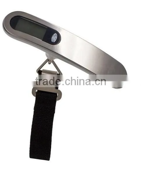 50kg LCD Blue Backlight Digital Weighing Luggage Hanging Scale With Belt photo-3