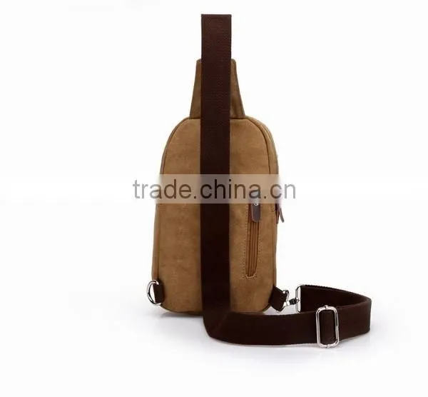 Men Vintage Retro Canvas Chest Bag With Shoulder Canvas Satchel Bag Tote Bag photo-4