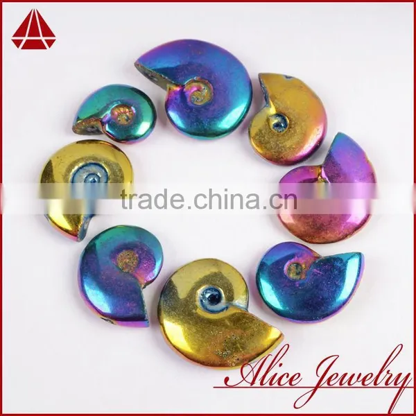 Top Selling Products Natural Rare Ammonite Fossils Cabochon Pendant Charm photo-2