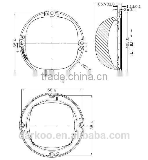 CXA25** COB 90deg Silicone Lens With Holders For Bulkhead Lamp DK66-S90 photo-2