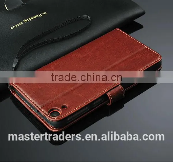 Original Fashion 64 Grain Stand Holder Wallet Flip PU Leather Case For HTC 820 MT-3099 photo-3